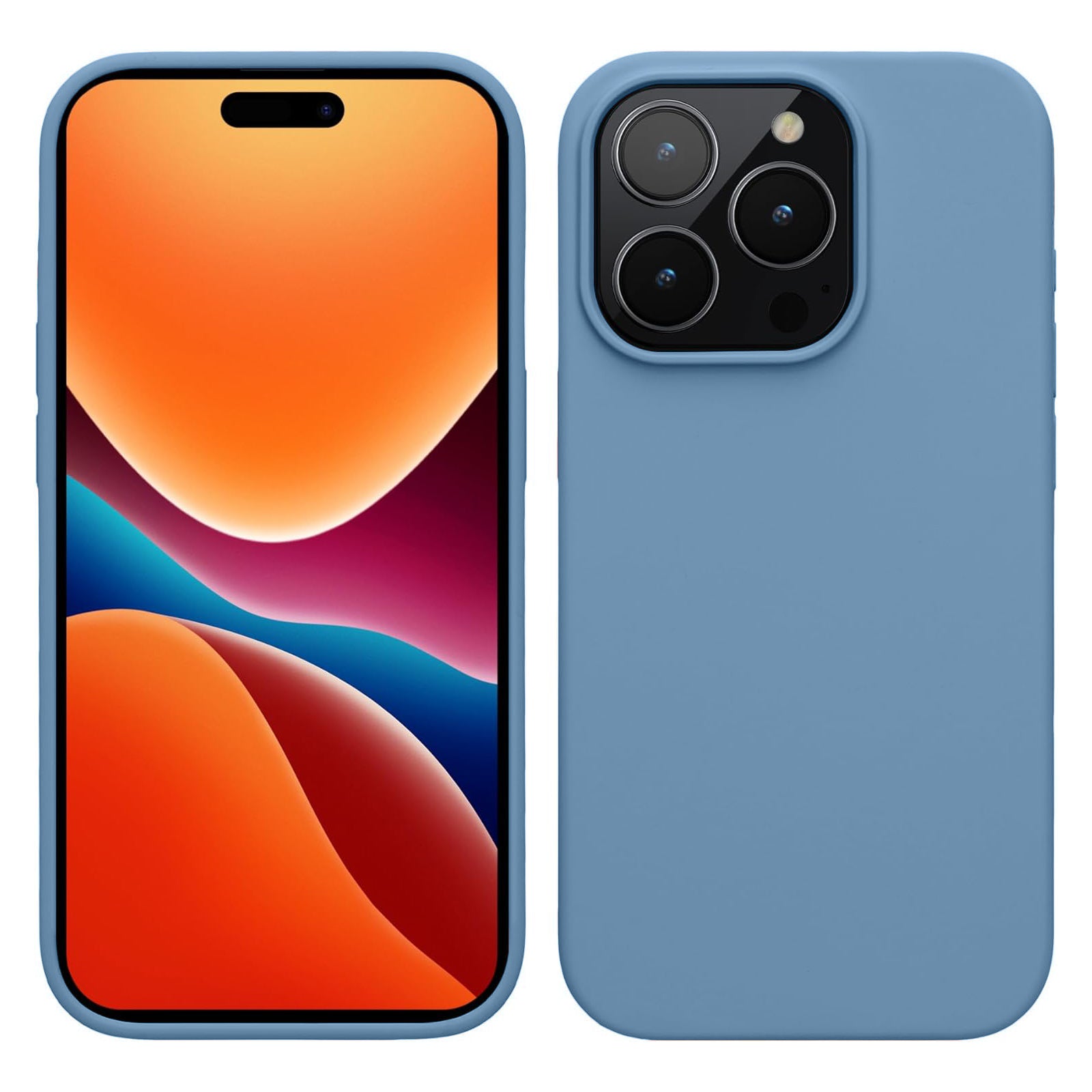 PhoneBits Ultra-Slim Matte Silicone iPhone Case, Protective Shockproof Case for iPhone Compatible with Wireless Charging, Magnetic Mobile Phone Back Case Cover - iPhone 14 Series