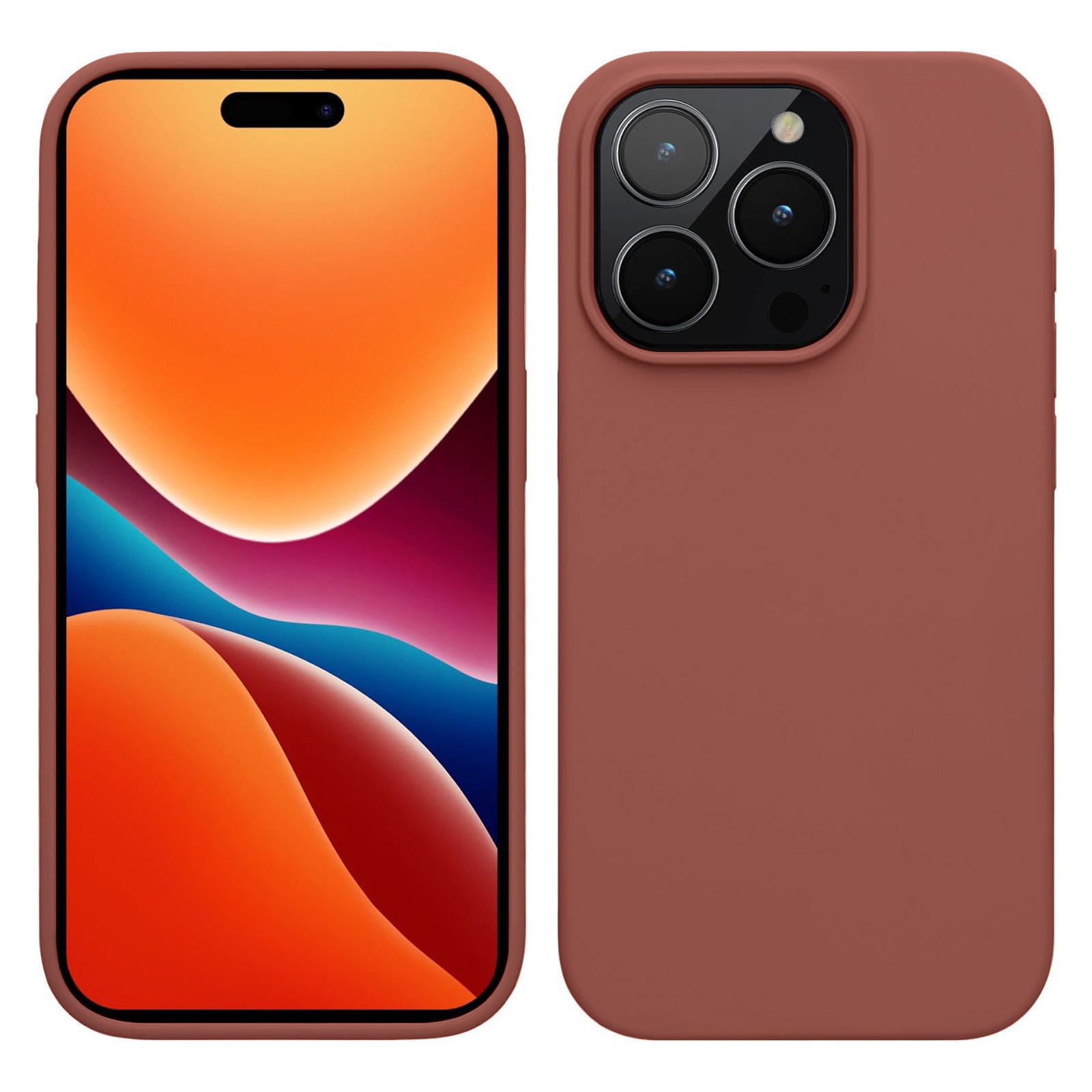 PhoneBits Ultra-Slim Matte Silicone iPhone Case, Protective Shockproof Case for iPhone Compatible with Wireless Charging, Magnetic Mobile Phone Back Case Cover - iPhone 14 Series