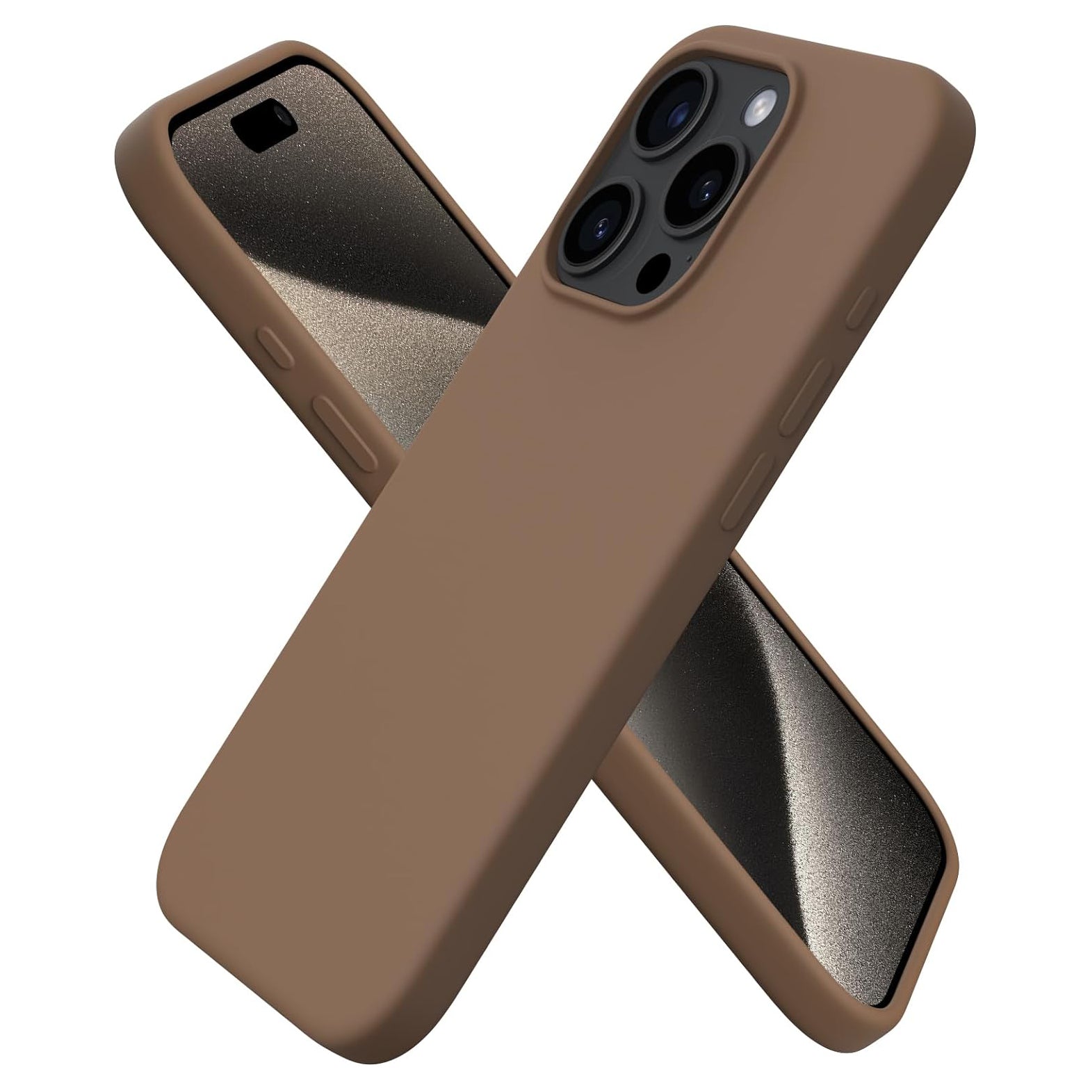 PhoneBits Ultra-Slim Liquid Silicone iPhone Case, Protective Shockproof iPhone Case Compatible with Wireless Charging, Magnetic Mobile Phone Back Case Cover
