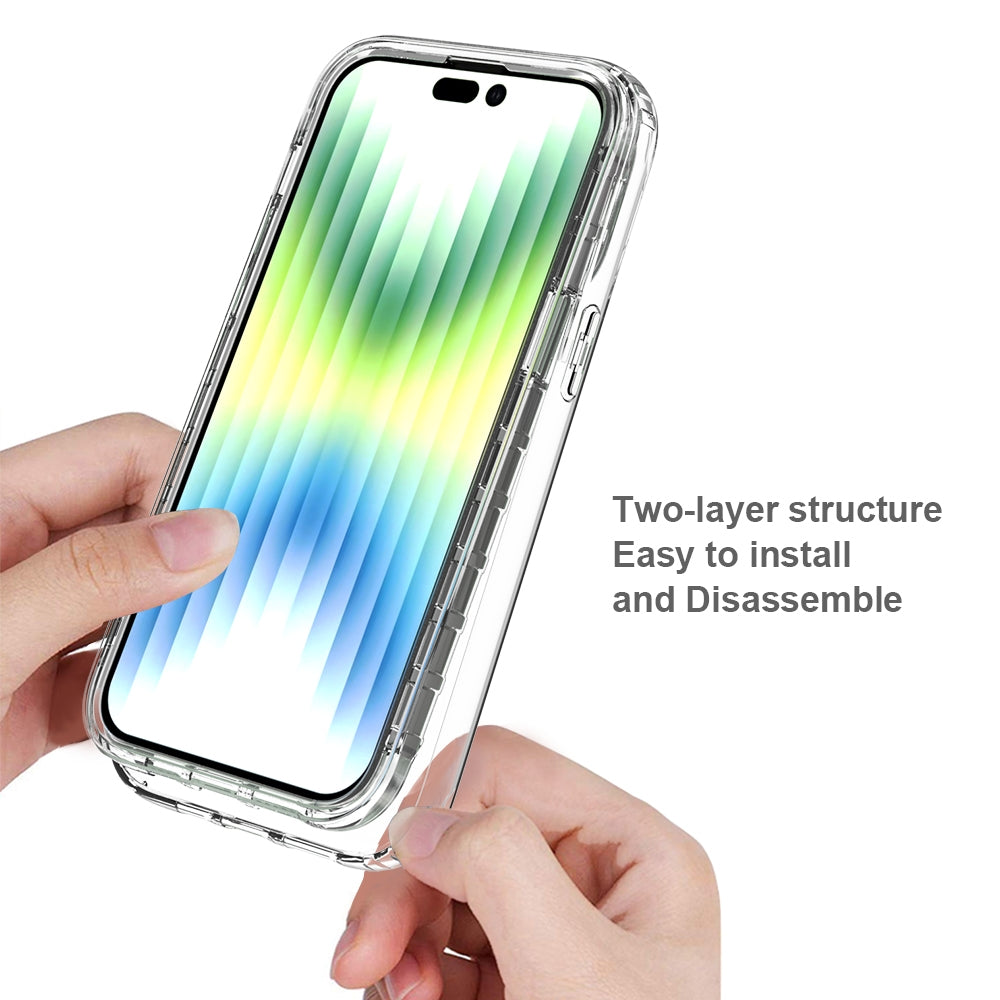 Protective Cover Case with Screen Protector for iPhone 15/Pro/Pro Max
