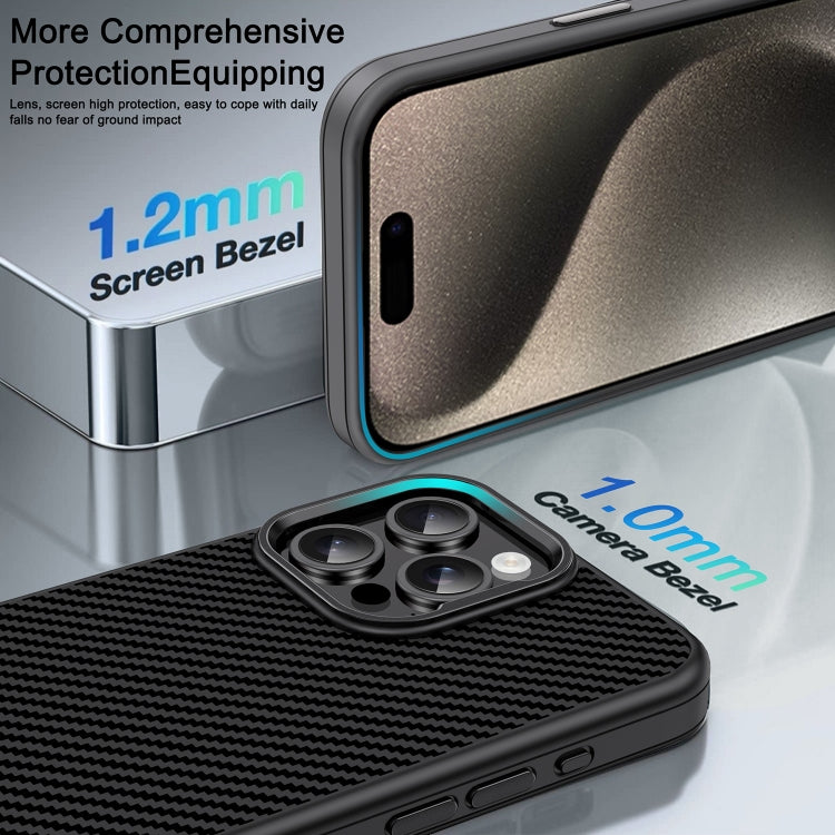 Carbon Fiber Textured Oil Spray PC + TPU Phone Case For iPhone