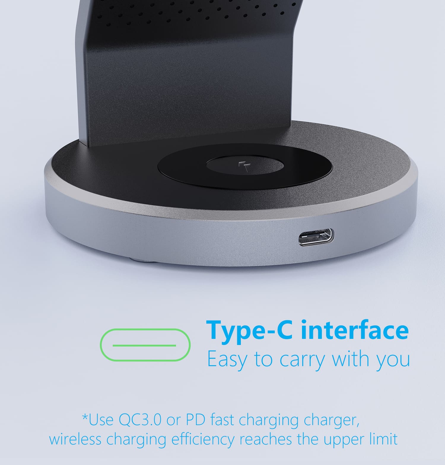 Budi 3 in 1 Magnetic Wireless Charger, Portable Wireless Charging Station for MagSafe iPhone, For Wireless Charging Compatible Devices