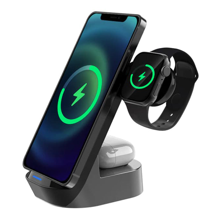 Budi 3 in 1 Magnetic Wireless Charging Stand, Portable Wireless Charging Station