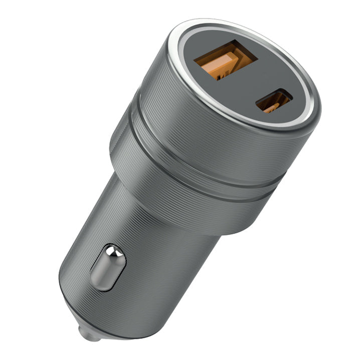 USB A & USB C In Car Charger, Dual Port USB Car Charger