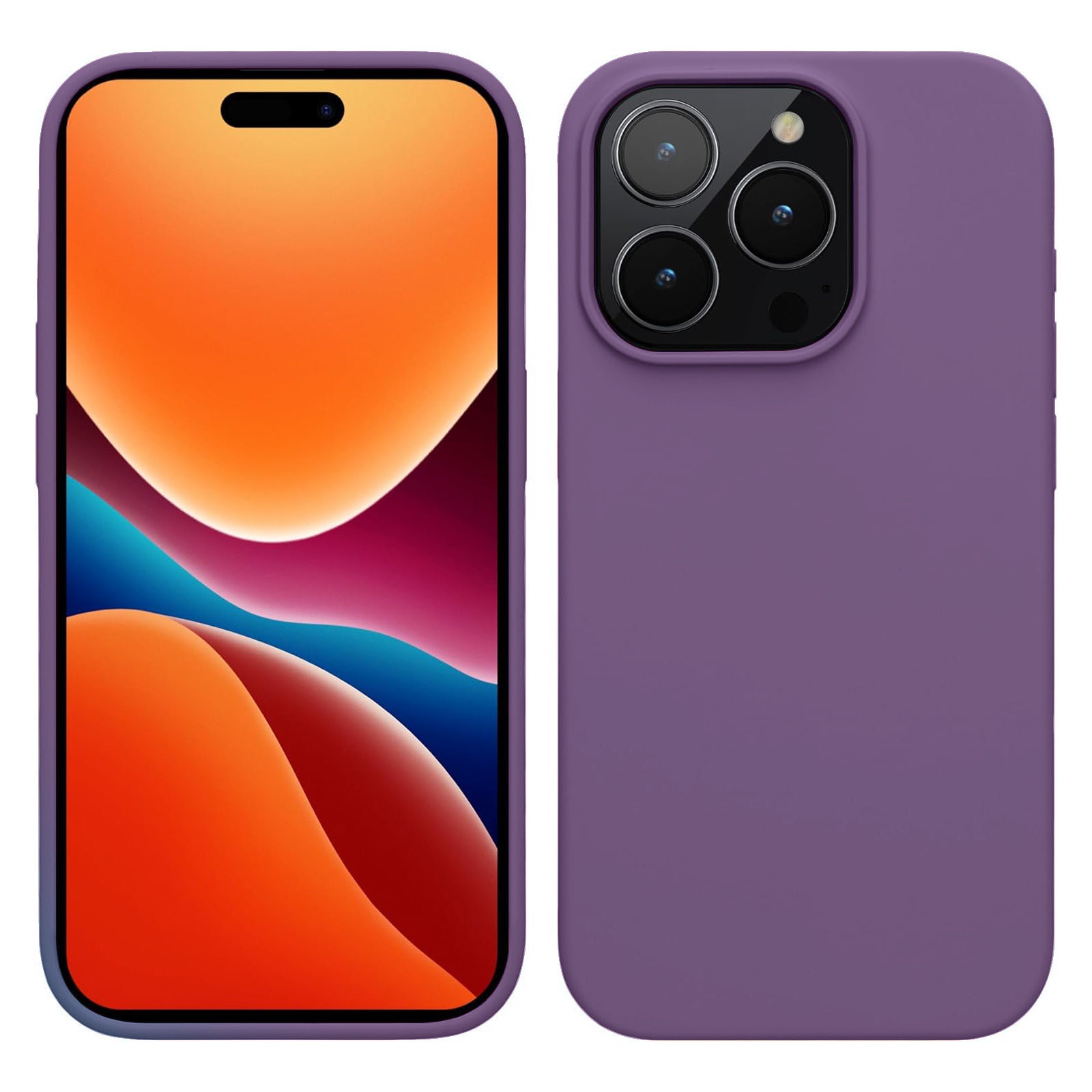 PhoneBits Ultra-Slim Matte Silicone iPhone Case, Protective Shockproof Case for iPhone Compatible with Wireless Charging, Magnetic Mobile Phone Back Case Cover - iPhone 14 Series