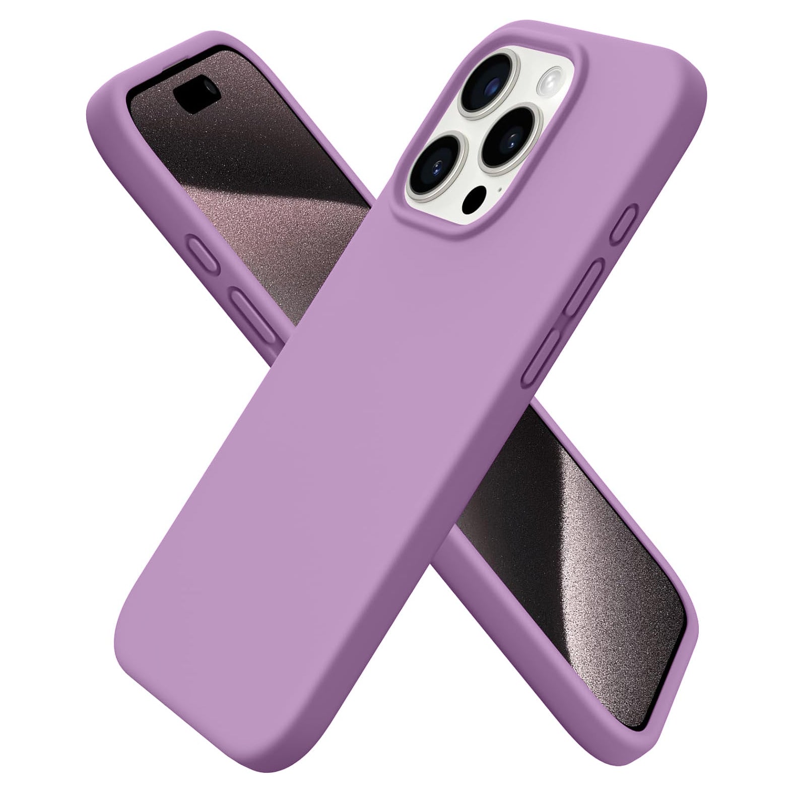 PhoneBits Ultra-Slim Liquid Silicone iPhone Case, Protective Shockproof iPhone Case Compatible with Wireless Charging, Magnetic Mobile Phone Back Case Cover