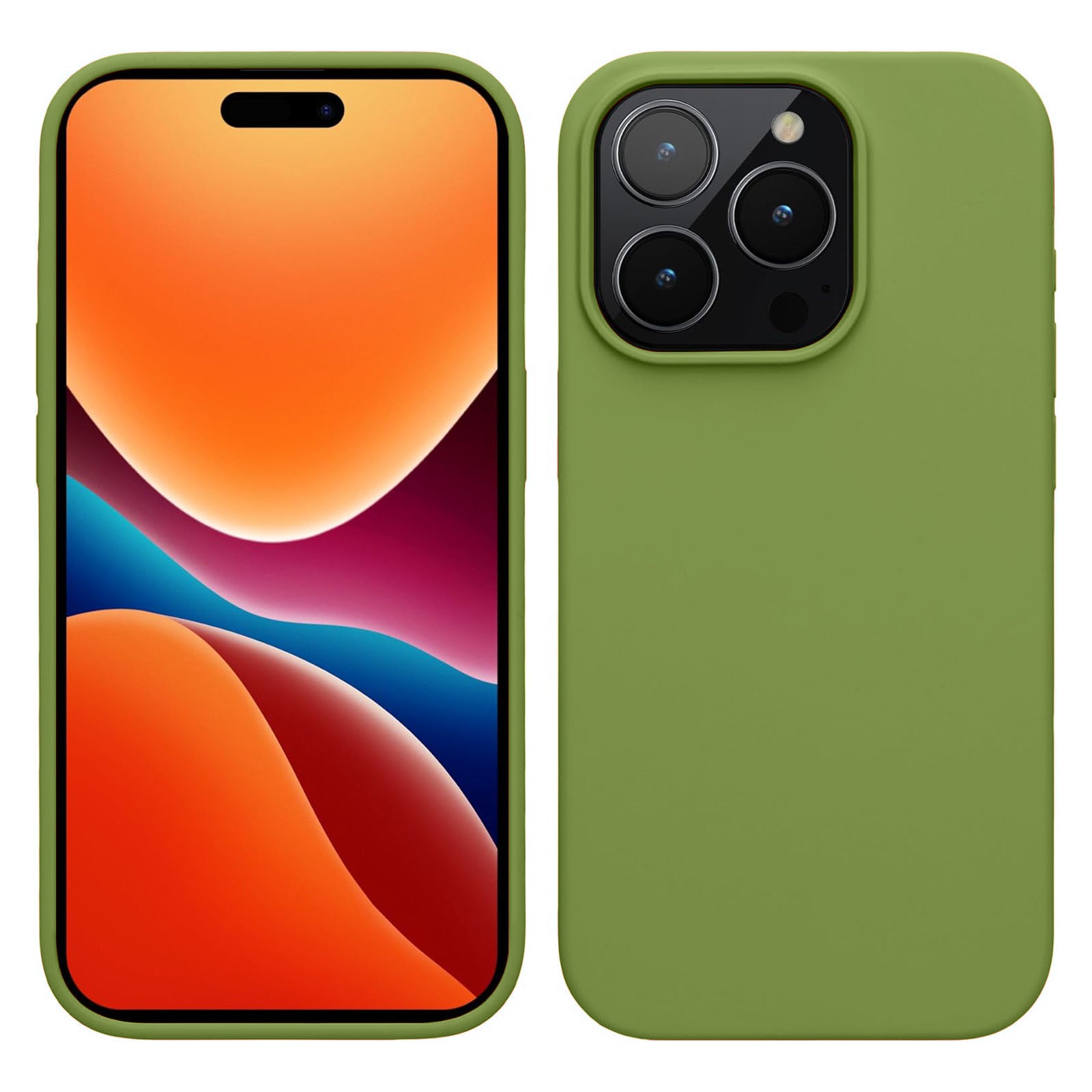 PhoneBits Ultra-Slim Matte Silicone iPhone Case, Protective Shockproof Case for iPhone Compatible with Wireless Charging, Magnetic Mobile Phone Back Case Cover - iPhone 14 Series