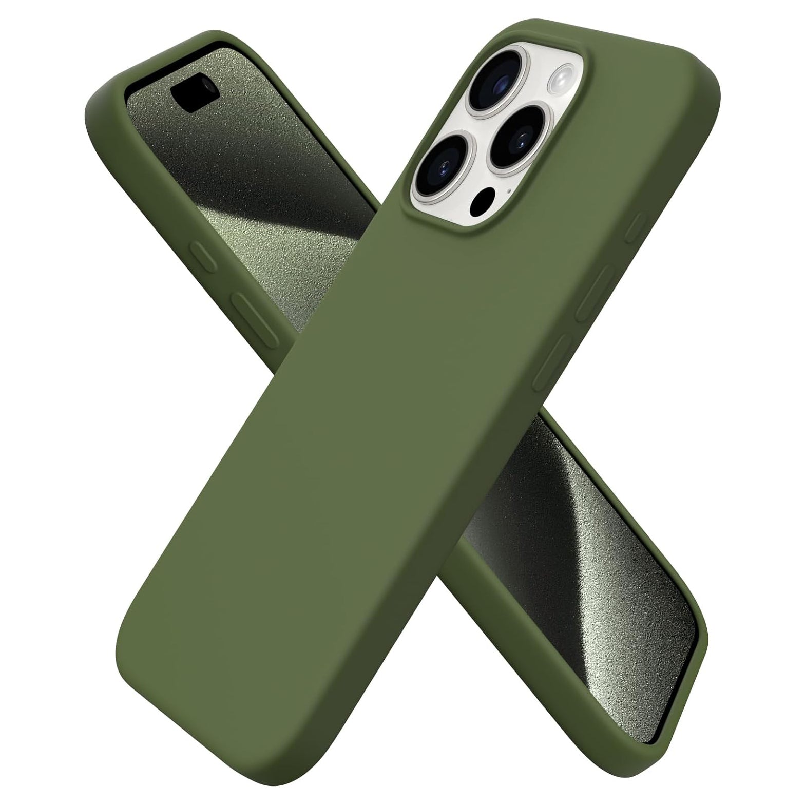 PhoneBits Ultra-Slim Liquid Silicone iPhone Case, Protective Shockproof iPhone Case Compatible with Wireless Charging, Magnetic Mobile Phone Back Case Cover