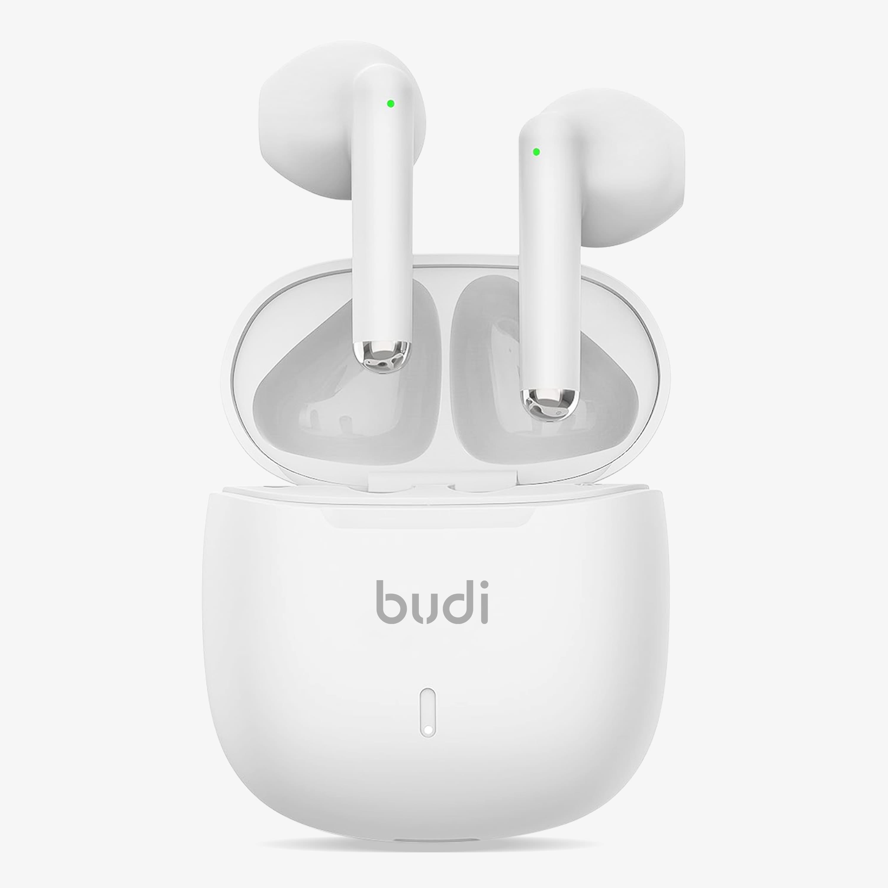 Budi TWS True Wireless Stereo Earbuds, Bluetooth Earphones, True Wireless Water Resistant Earbuds
