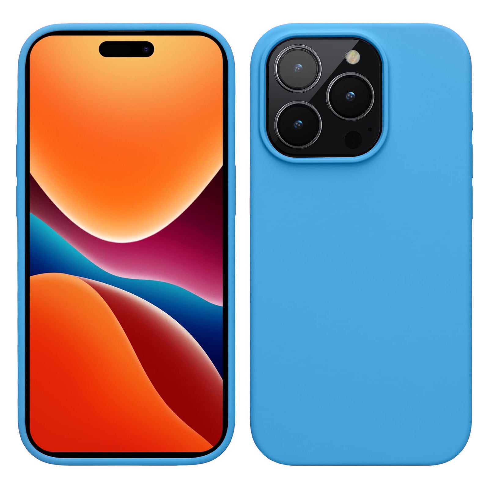 PhoneBits Ultra-Slim Matte Silicone iPhone Case, Protective Shockproof Case for iPhone Compatible with Wireless Charging, Magnetic Mobile Phone Back Case Cover - iPhone 14 Series