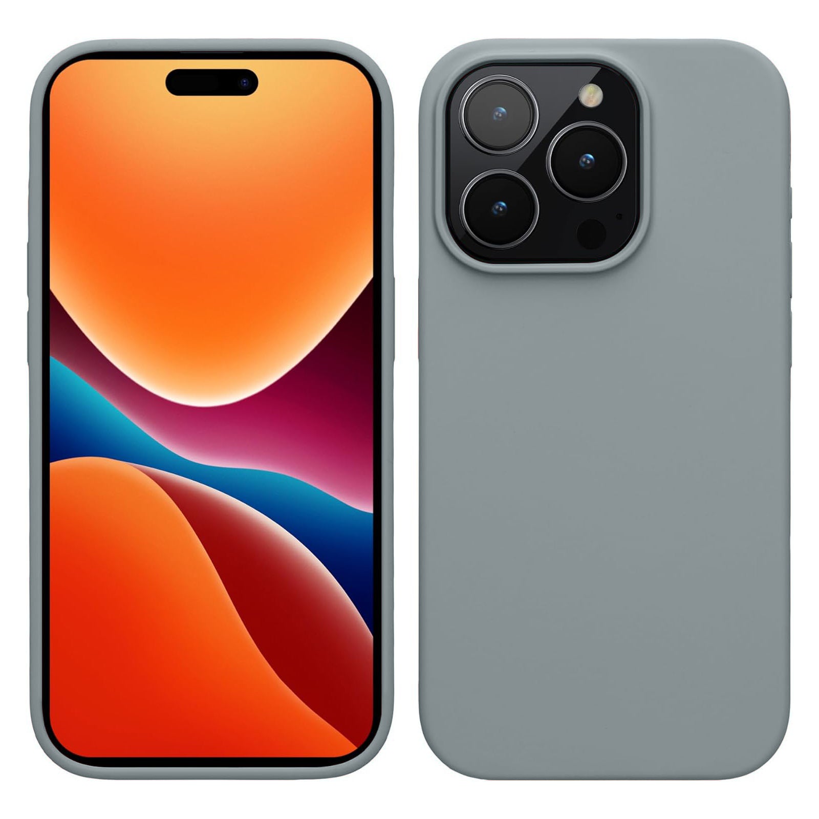 PhoneBits Ultra-Slim Matte Silicone iPhone Case, Protective Shockproof Case for iPhone Compatible with Wireless Charging, Magnetic Mobile Phone Back Case Cover - iPhone 14 Series