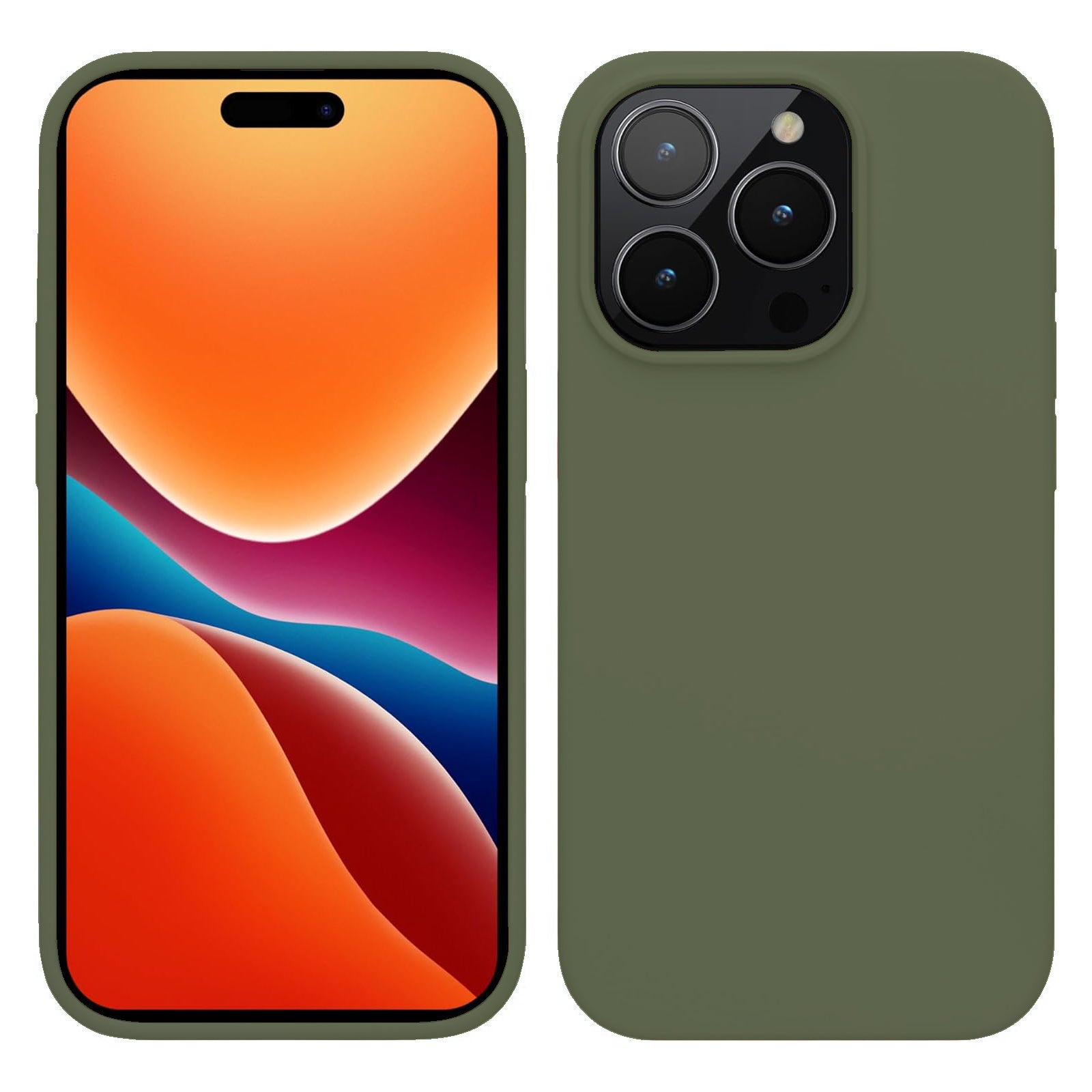 PhoneBits Ultra-Slim Matte Silicone iPhone Case, Protective Shockproof Case for iPhone Compatible with Wireless Charging, Magnetic Mobile Phone Back Case Cover - iPhone 14 Series