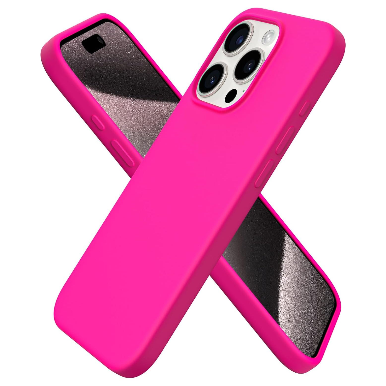 PhoneBits Ultra-Slim Liquid Silicone iPhone Case, Protective Shockproof iPhone Case Compatible with Wireless Charging, Magnetic Mobile Phone Back Case Cover
