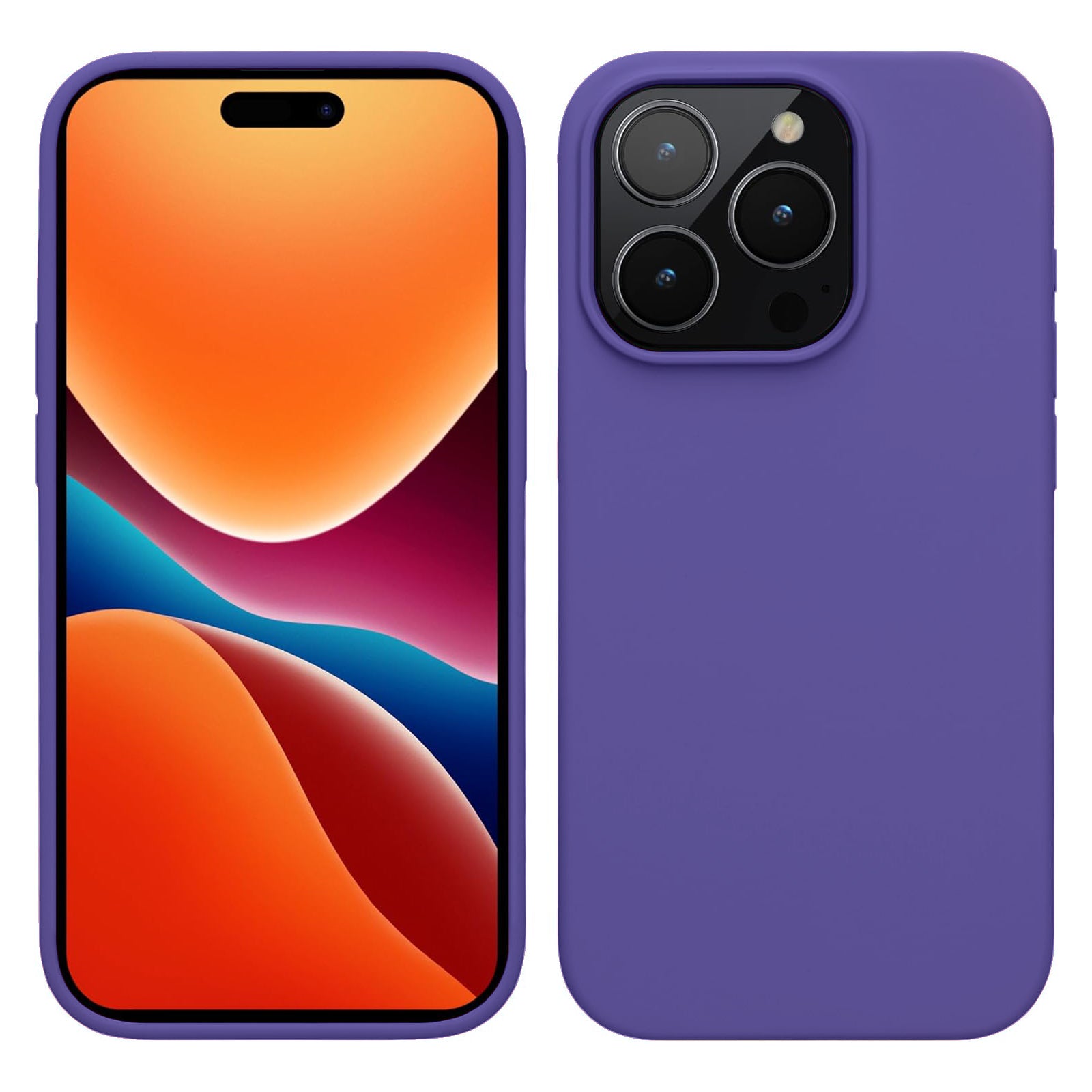 PhoneBits Ultra-Slim Matte Silicone iPhone Case, Protective Shockproof Case for iPhone Compatible with Wireless Charging, Magnetic Mobile Phone Back Case Cover - iPhone 14 Series