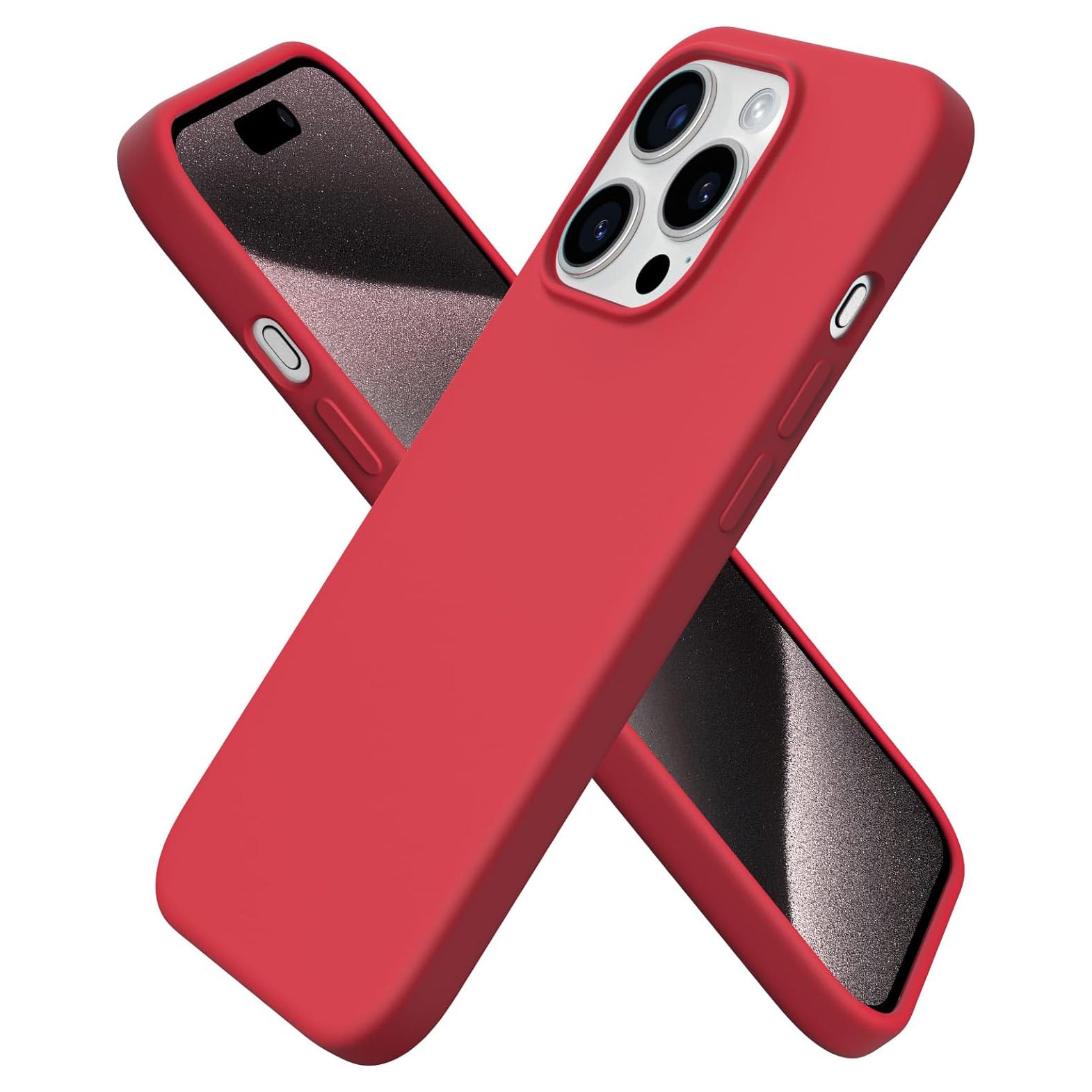 PhoneBits Ultra-Slim Liquid Silicone iPhone Case, Protective Shockproof iPhone Case Compatible with Wireless Charging, Magnetic Mobile Phone Back Case Cover