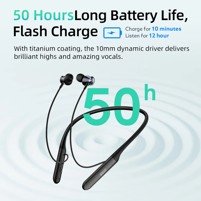 PhoneBits Premium Wireless Neckband Earphones, Stereo Music Bluetooth Earphones, Wireless Bluetooth Earphones with Mic