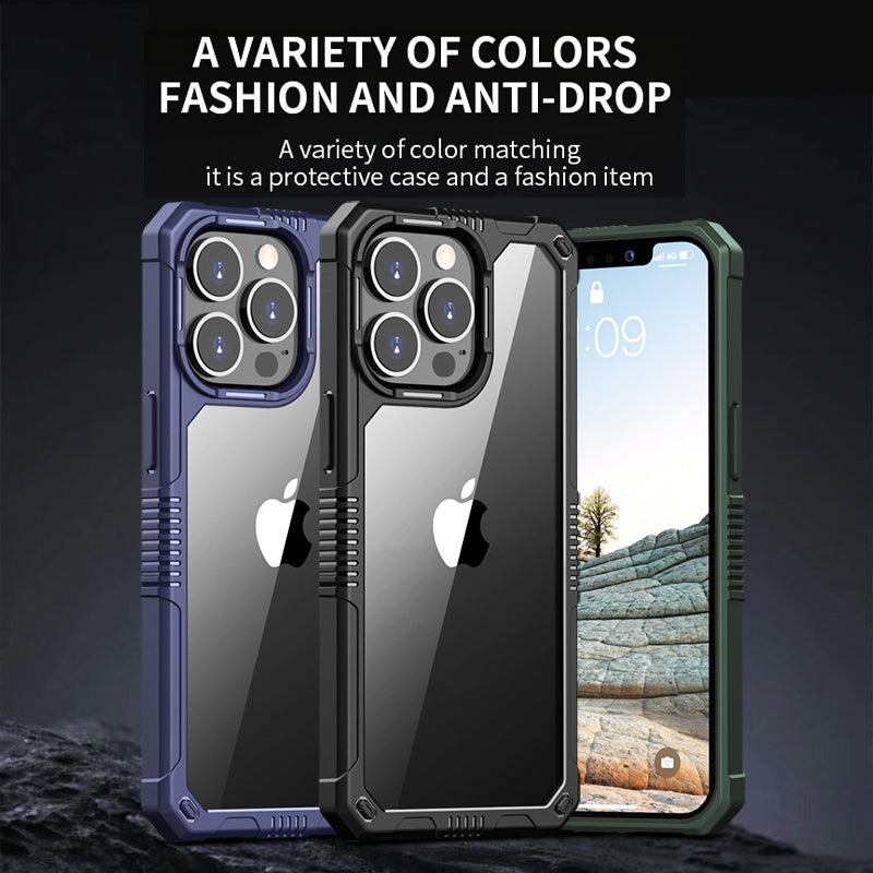 PhoneBits Ultra-Protective Transparent Magnetic Case with Chromed Camera Edge for iPhone, Clear Shockproof iPhone Case Compatible with Wireless Chargers, Magnetic Mobile Phone Case, Back Case Cover