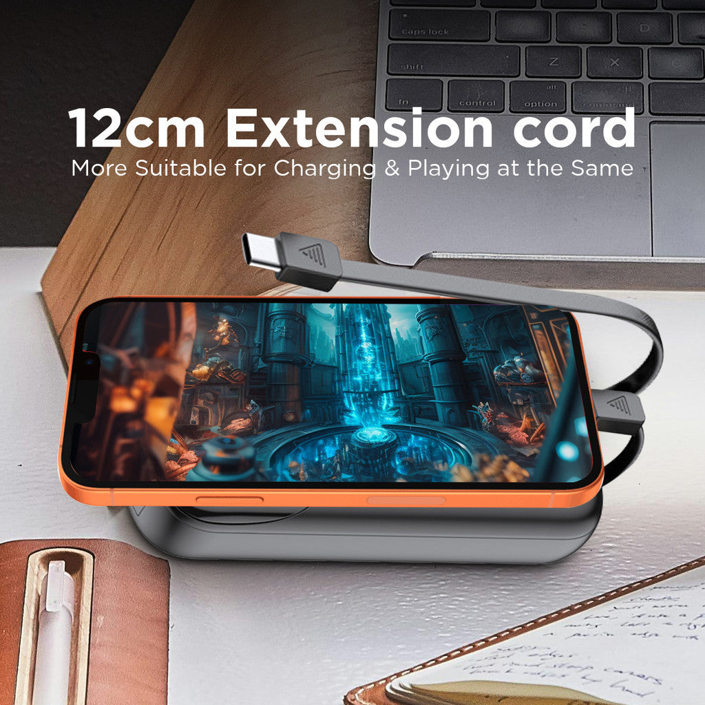 Budi Portable Power Bank 10000mAh/ 20000mAh, Portable Charger Power Bank with 3 Built-in Cables (PD Type-C, Lightning, USB), PD Fast Charging Power Bank with USB/Dual Type-C Ports & LED Power Display for Smartphone/ iPhone