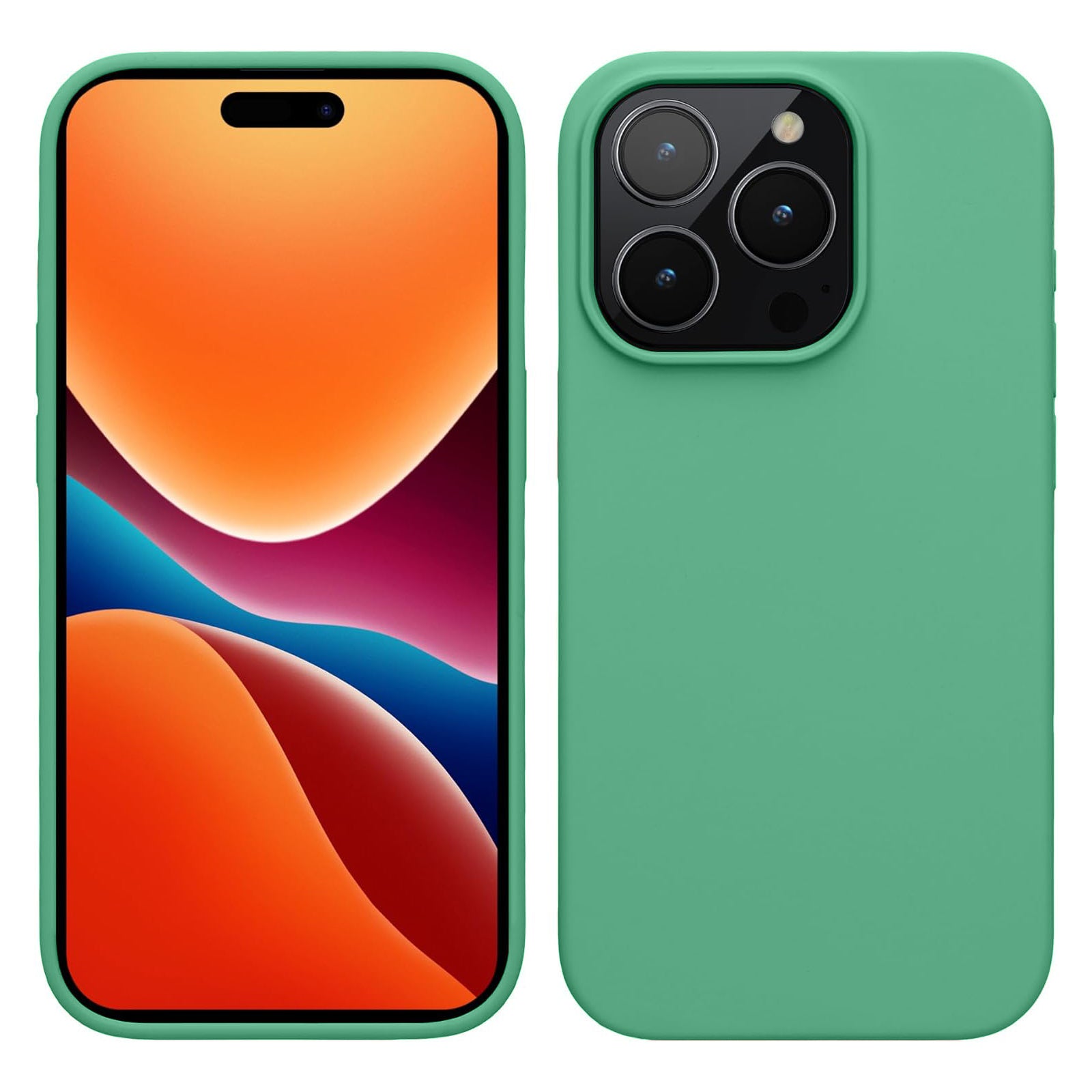 PhoneBits Ultra-Slim Matte Silicone iPhone Case, Protective Shockproof Case for iPhone Compatible with Wireless Charging, Magnetic Mobile Phone Back Case Cover - iPhone 14 Series