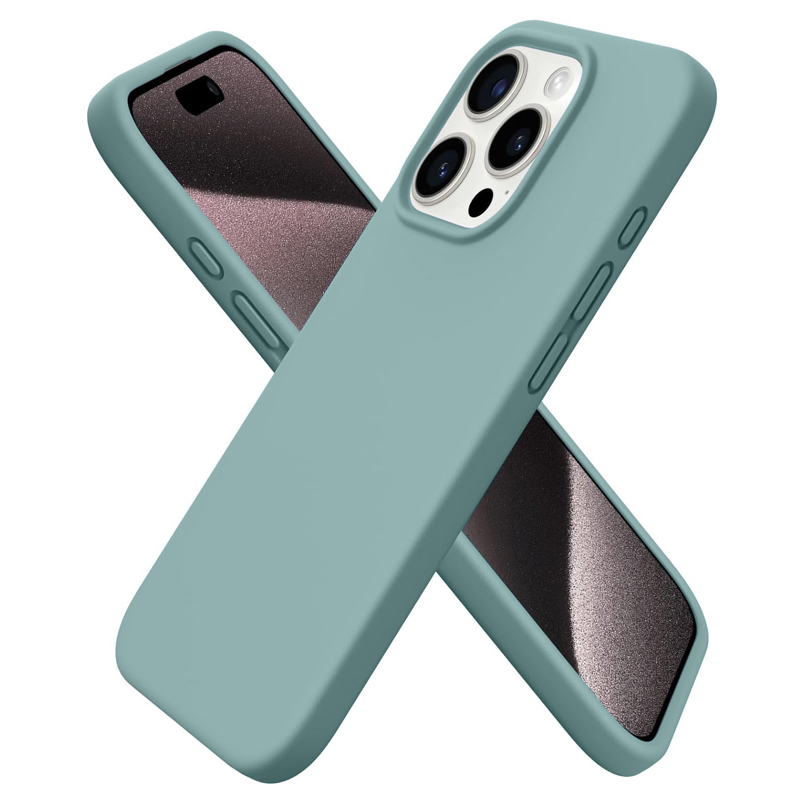 PhoneBits Ultra-Slim Liquid Silicone iPhone Case, Protective Shockproof iPhone Case Compatible with Wireless Charging, Magnetic Mobile Phone Back Case Cover