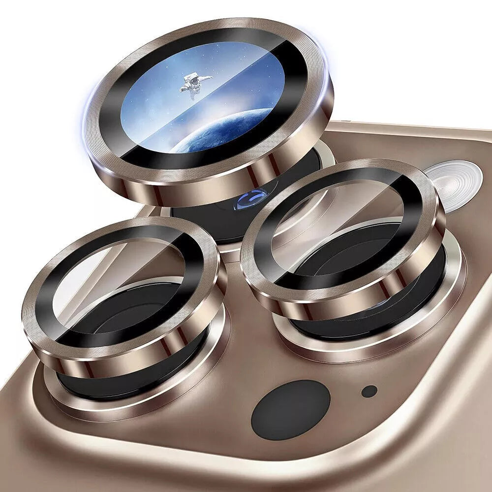Budi HD Transparency Camera Lens Protector for iPhone, Protective Individual Ring iPhone Camera Lens Glass, Anti Scratch iPhone Camera Lens Protector Cover