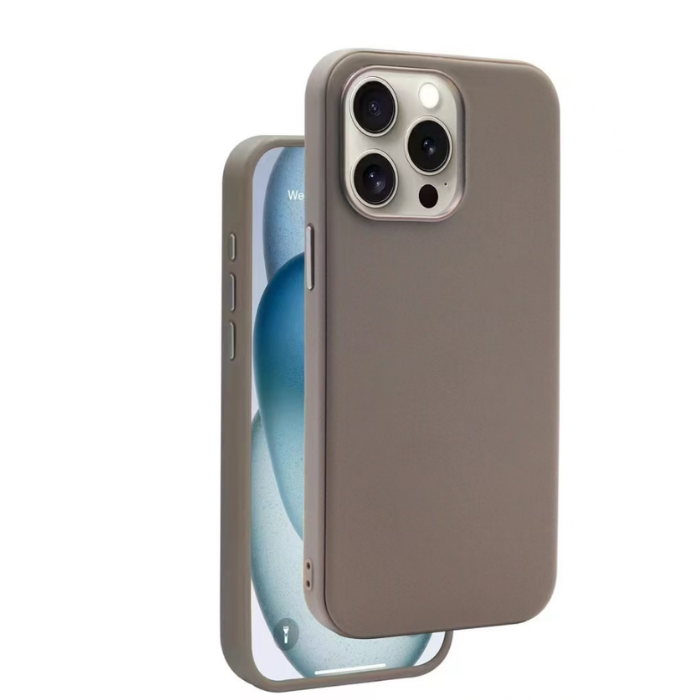 iPhone 15 Pro Max Back Case With Leather Finish