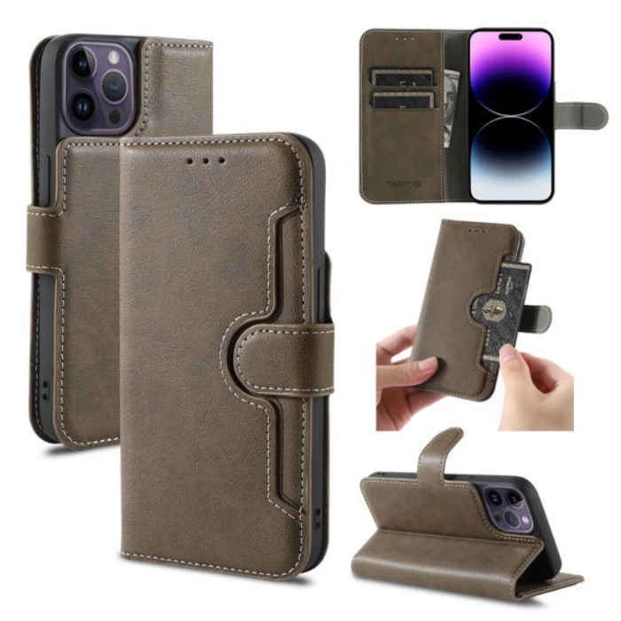 iPhone 16 Pro Max/16e/17 pro max/17 pro/17 Air Wallet Double Stitch PU Leather WC02 Case