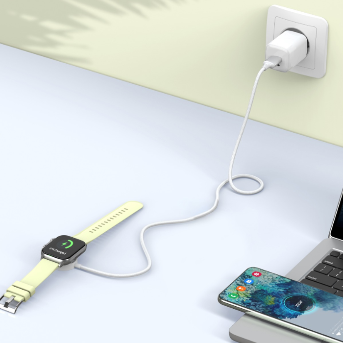 PhoneBits Magnetic Watch Fast Charger to USB-A Cable