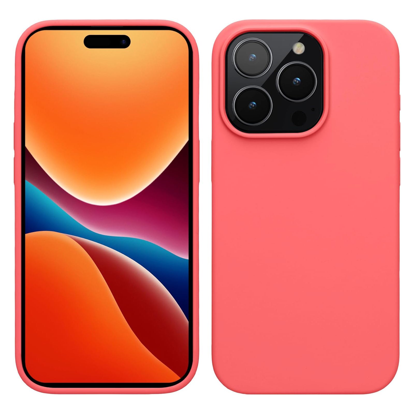 PhoneBits Ultra-Slim Matte Silicone iPhone Case, Protective Shockproof Case for iPhone Compatible with Wireless Charging, Magnetic Mobile Phone Back Case Cover - iPhone 14 Series