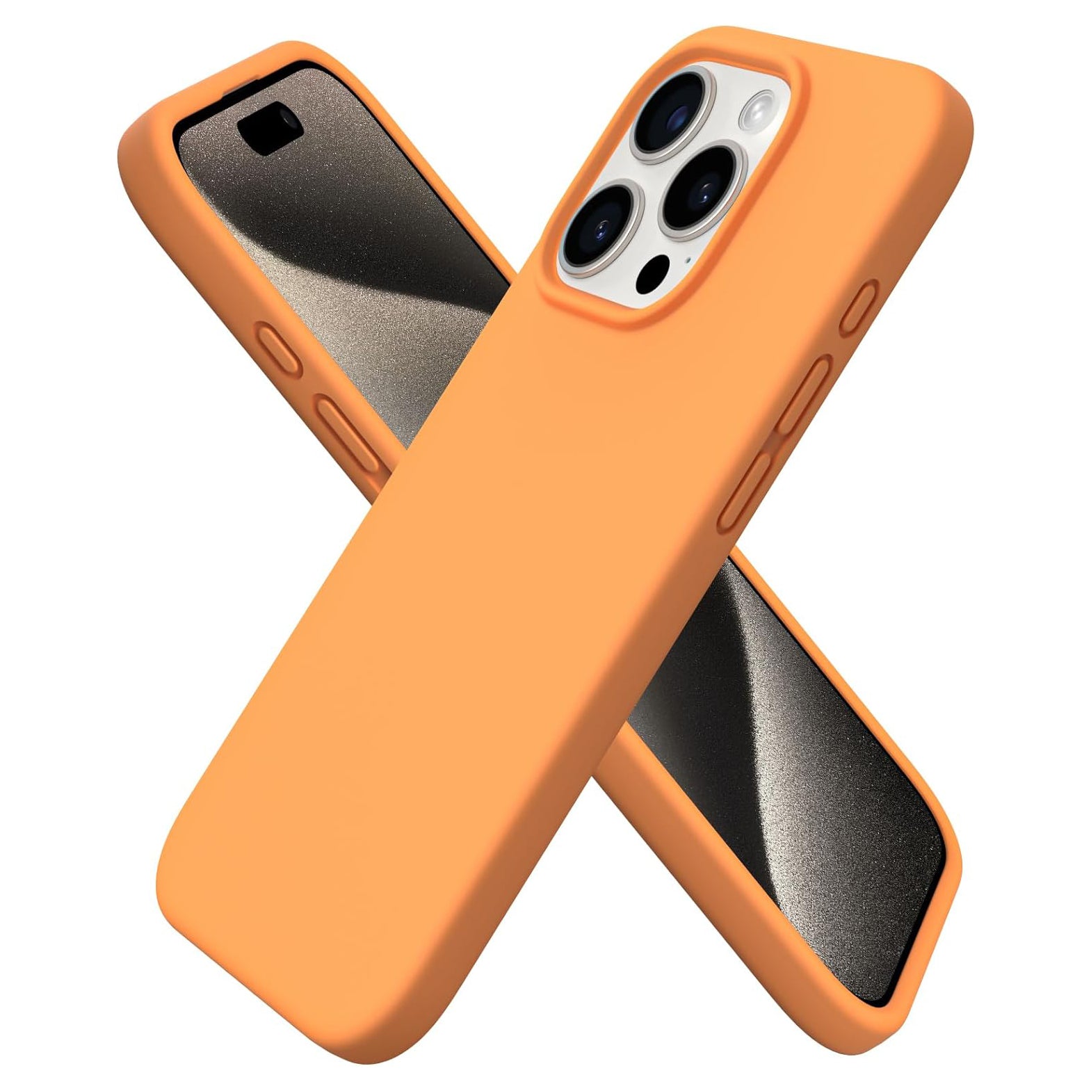 PhoneBits Ultra-Slim Liquid Silicone iPhone Case, Protective Shockproof iPhone Case Compatible with Wireless Charging, Magnetic Mobile Phone Back Case Cover