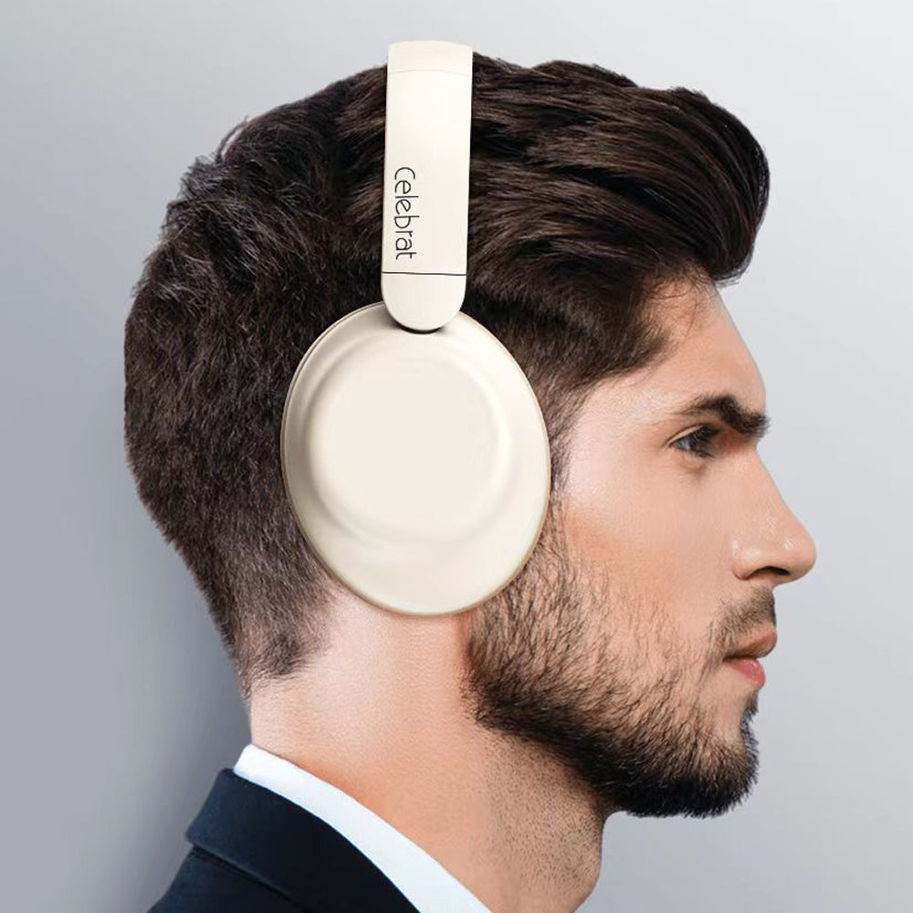 PhoneBits Smart High-Quality Wireless Bluetooth Heavy-Bass Foldable Over-Ear Headset