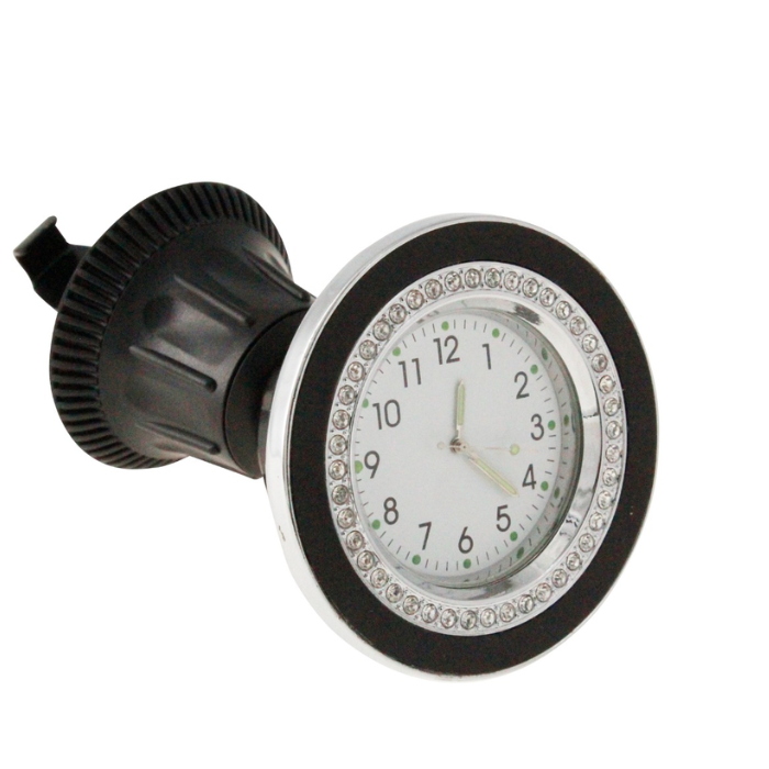 PhoneBits In-Car Diamond Gems Mini-Clock With Holder