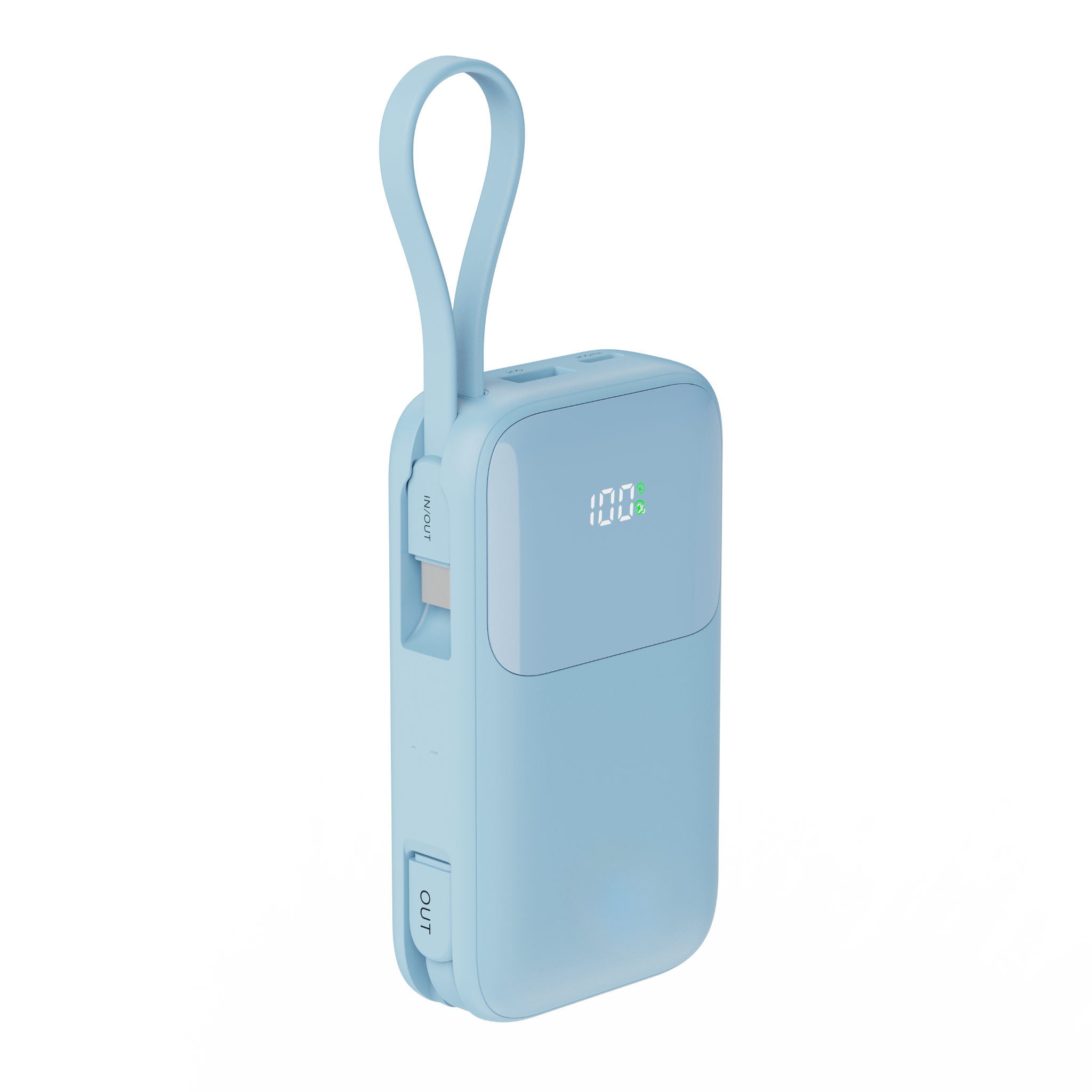 PhoneBits 10000 mAh Fast Charging Power Bank with Built-in Cables