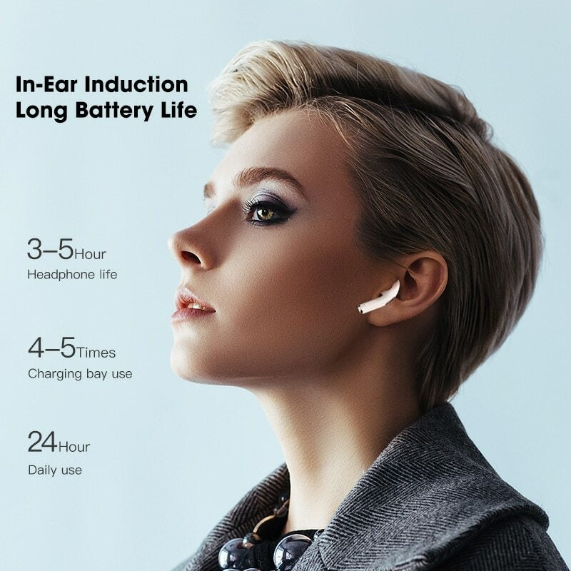 PhoneBits Smart HD Audio True Wireless Bluetooth In-Ear Earbuds with Built-In Mic