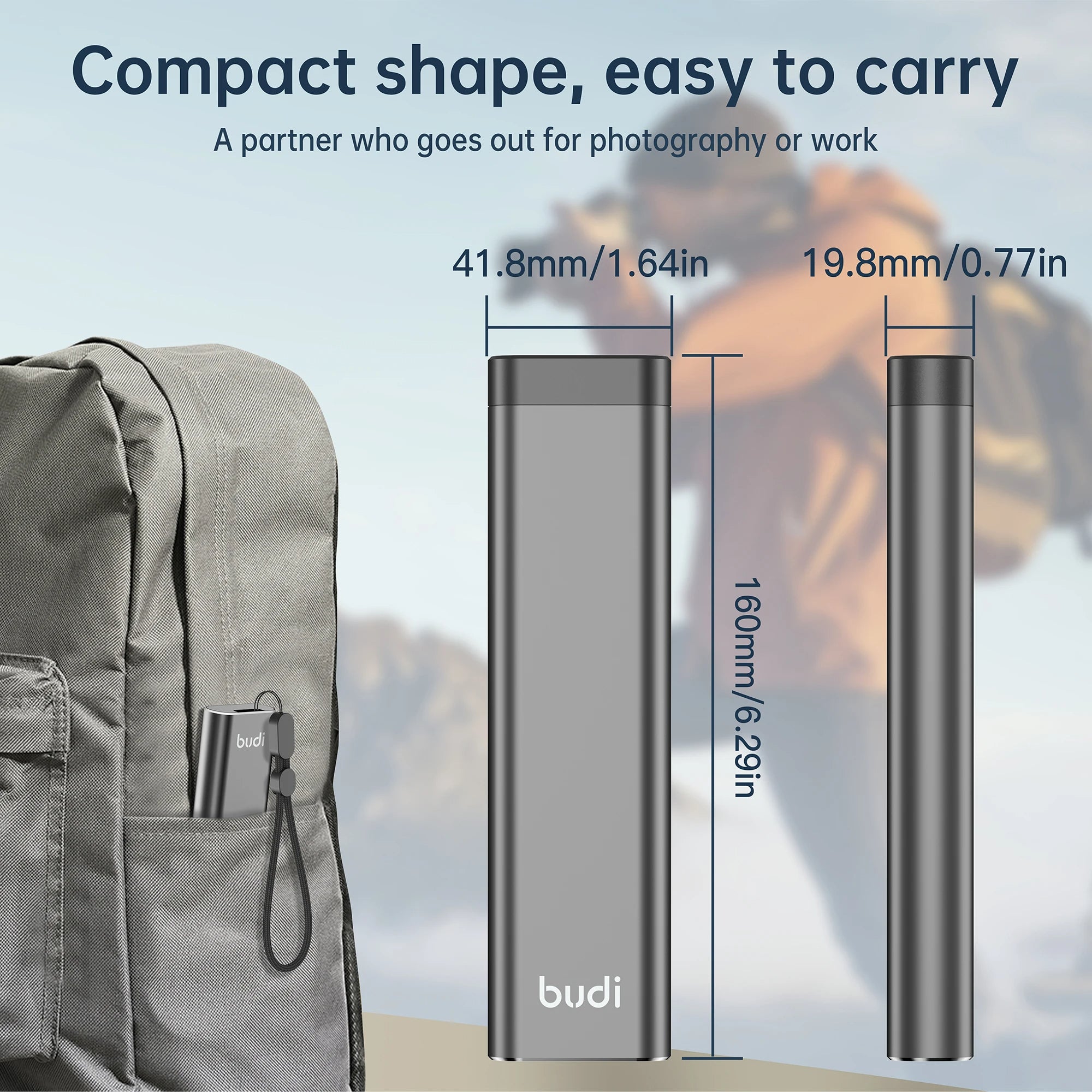 Budi Multi Functional Storage Stick, Smart Cable Stick with TF Card/ SD Card/ Nano Card Slots, U Disk/ Micro USB Ports & Phone Cradle, Universal Card Storage Box & Fast Card Reader with Ejector Pin, Lanyard & Micro SD Adapter for Smartphones/ Laptop