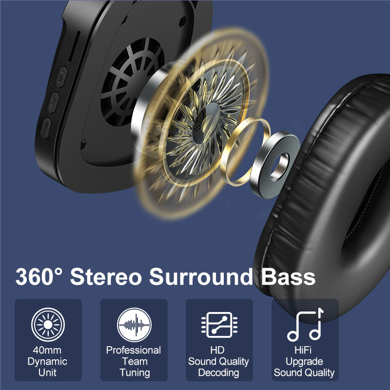 Remax Latest Wireless Bluetooth Heavy-Bass Gaming Over-Ear Headset