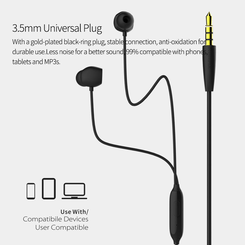 Remax Wired Handsfree, Remote Music Call Wired Earphones, In Ear AUX Wired Earphones with Mic, Heavy Bass Earphones