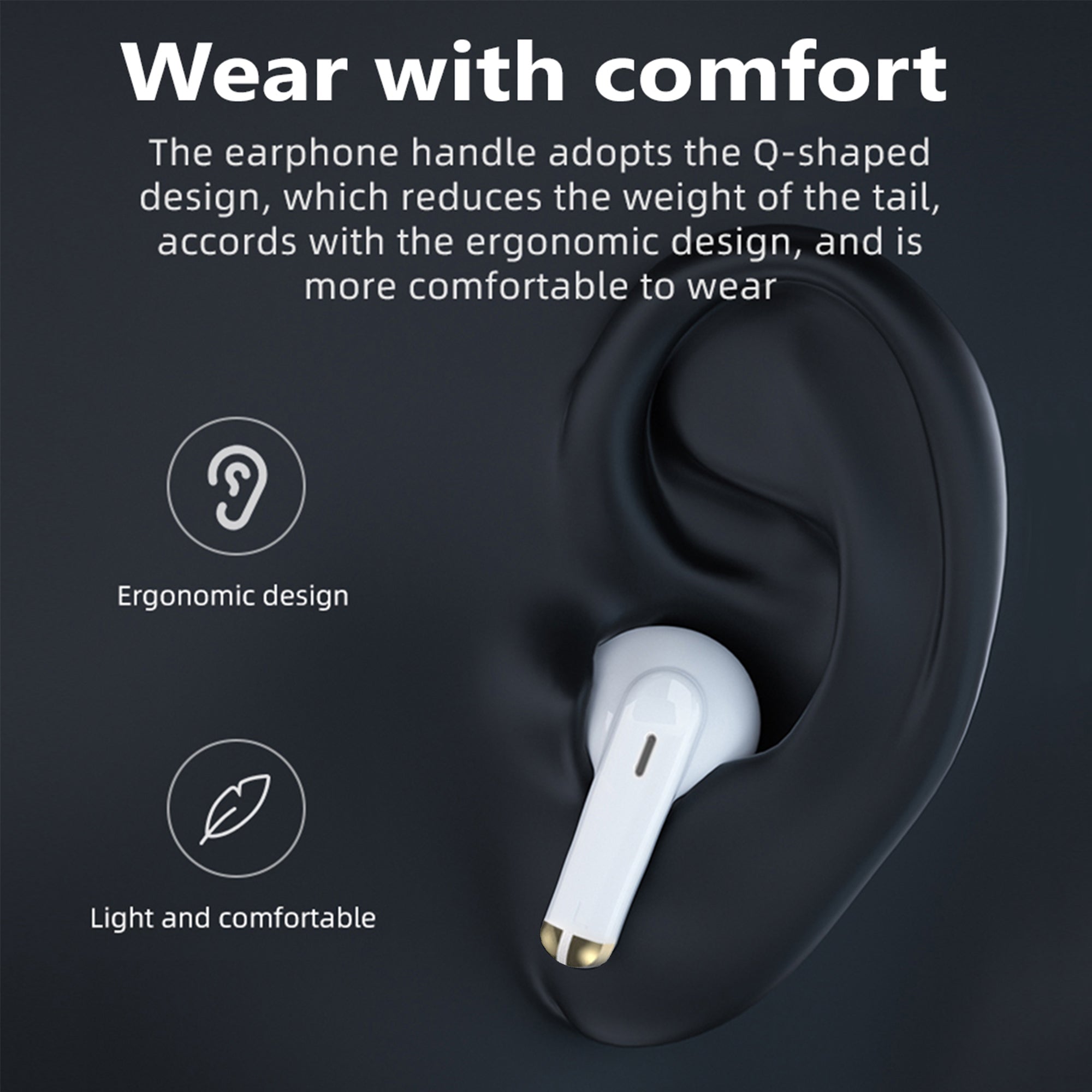 Budi Wireless Earbuds, Bluetooth 5.3 Headphones In Ear with Noise Cancelling Mic, Ear Buds Deep Bass, Earphones Light Weight, Bluetooth Earbuds IP7 Waterproof, Portable Design. Premium Wireless earpieces