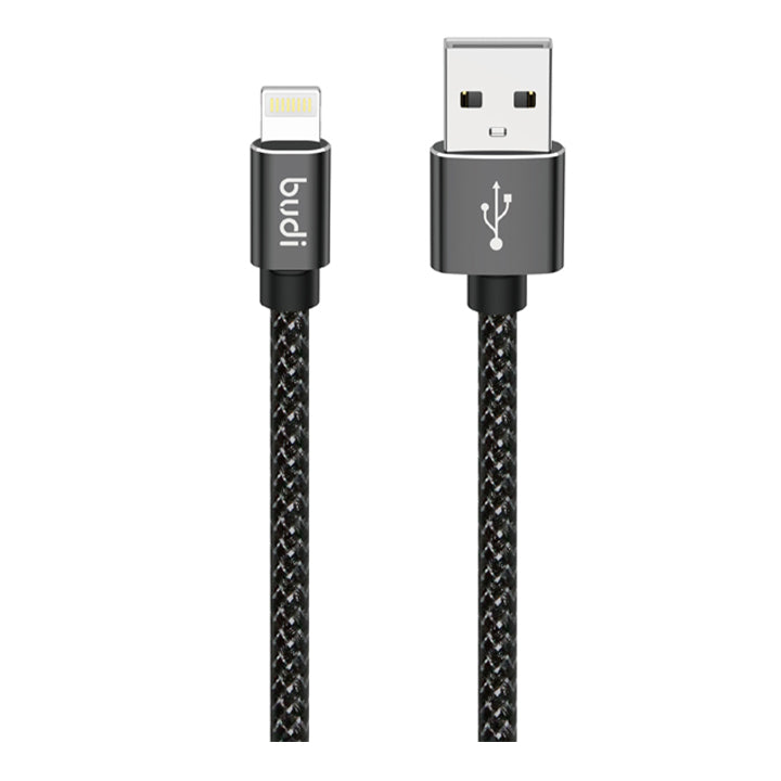Budi USB to Lightning Charger Cable, Lightning Braided Phone Charging