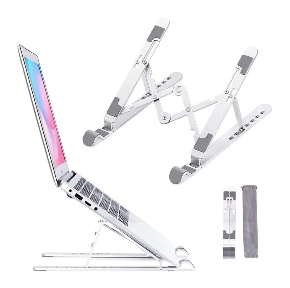Multifunction Foldable Laptop Stand, Laptop Stand with 6-Angle Adjustment
