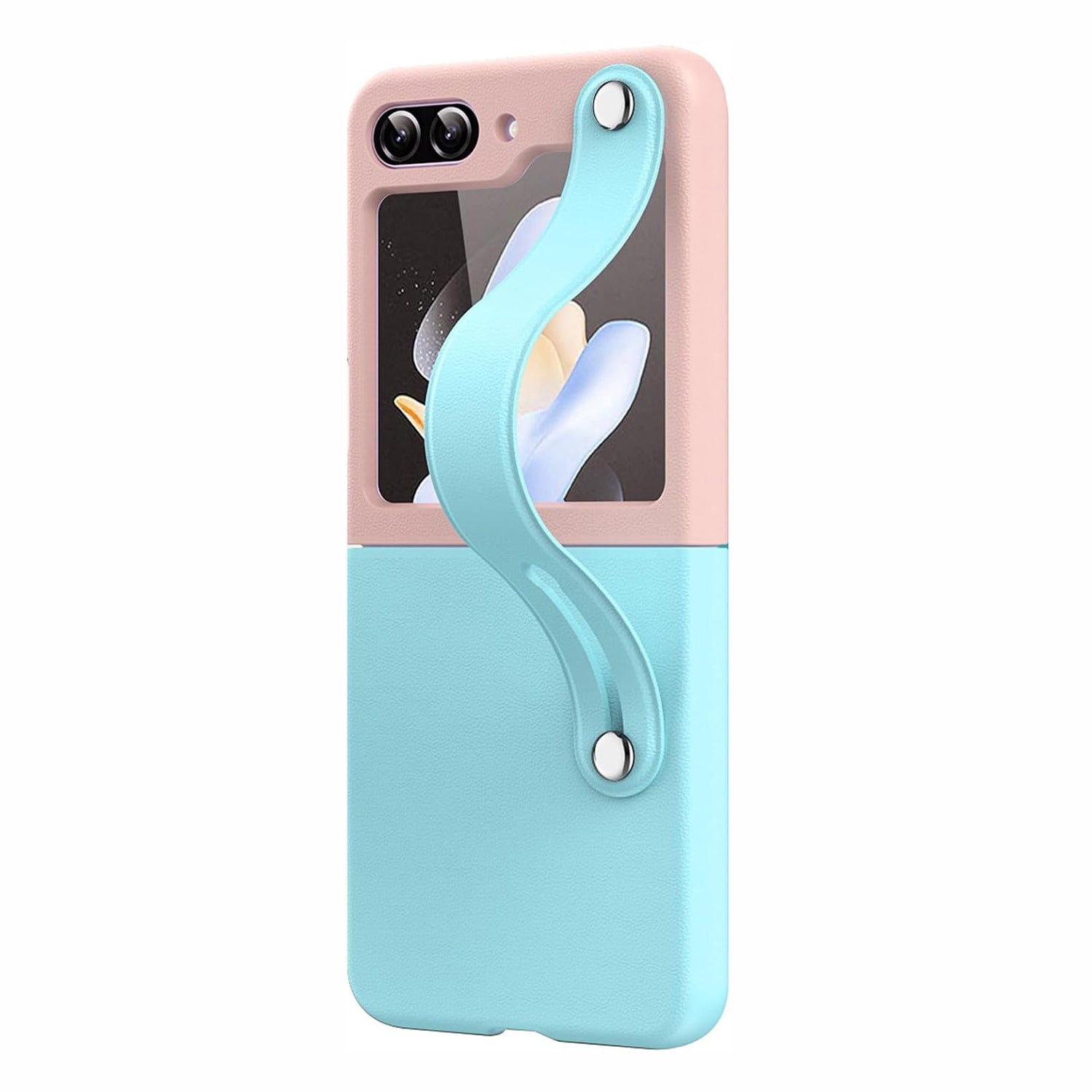 Hard PC Back Cover with Kickstand Strap, Protective Phone Case for Samsung