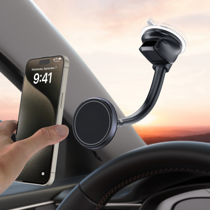 PhoneBits In-Car Magnetic/MagCharge Dashboard & Windshield Long Holder