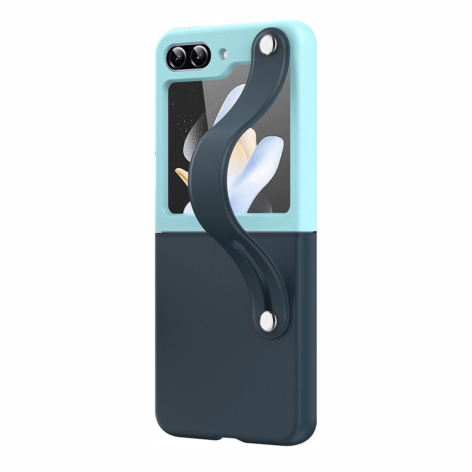 Hard PC Back Cover with Kickstand Strap, Protective Phone Case for Samsung