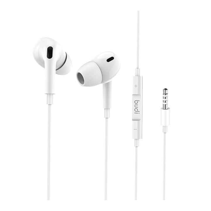 Budi Smart High-Quality Stereo-Bass In-Ear Wired Earphones with Built-In Mic