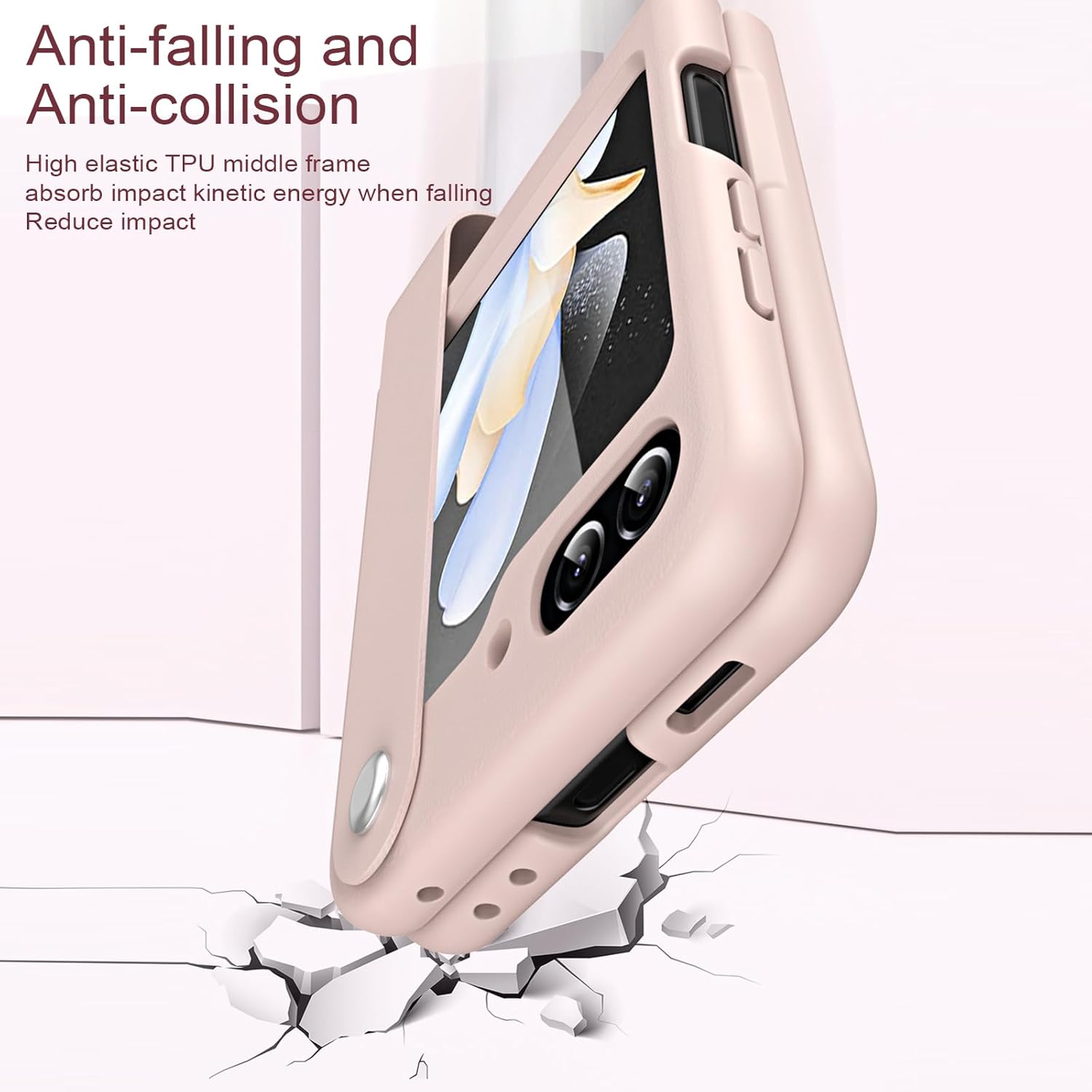 Hard PC Back Cover with Kickstand Strap, Protective Phone Case for Samsung