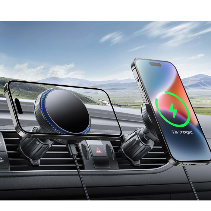 PhoneBits 15W In-Car Wireless Charging Air Vent Holder