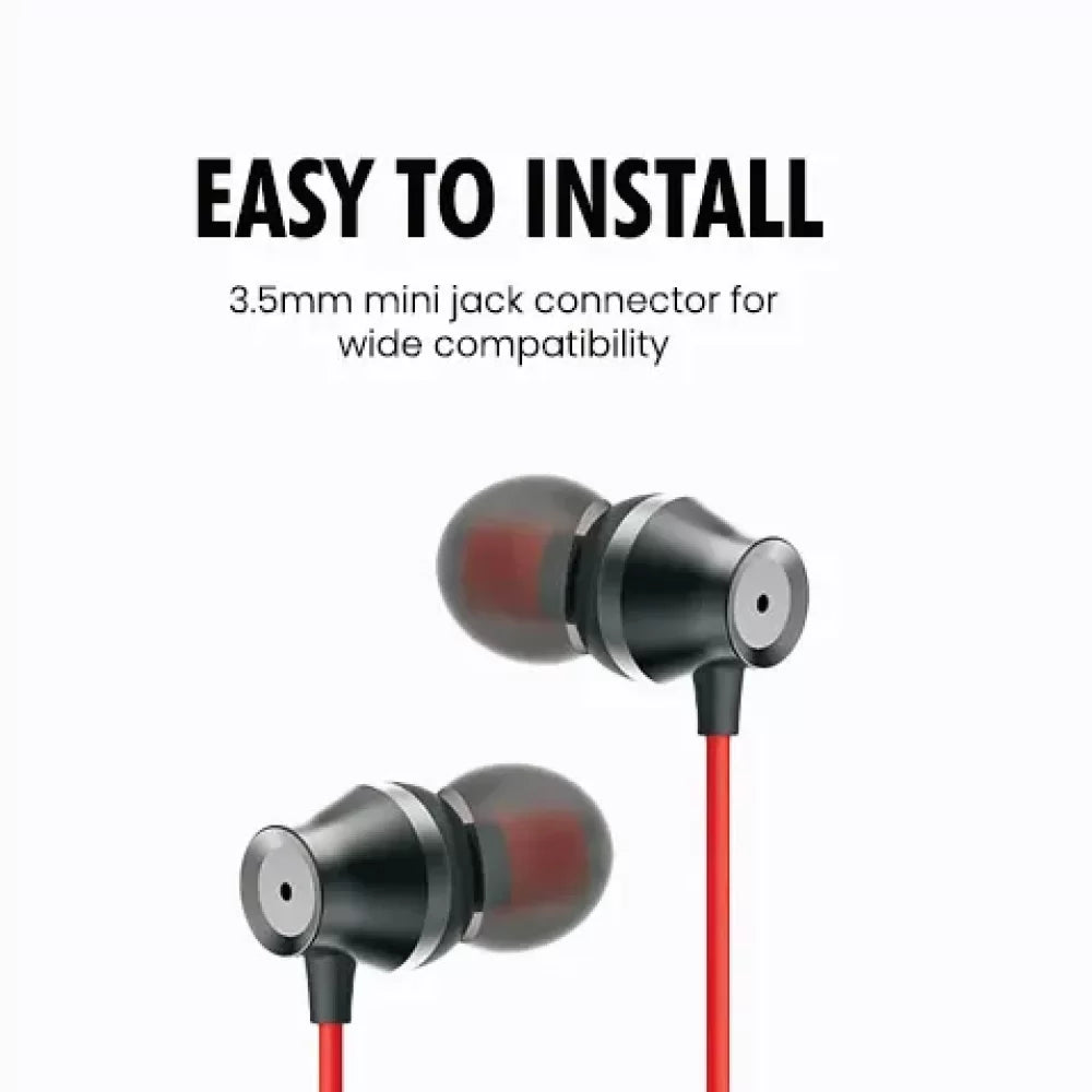 Budi Wired Earphones with AUX Cable, Noise Cancelling In Ear Wired Earphones, HD Stereo Music Wired Earphones with Mic