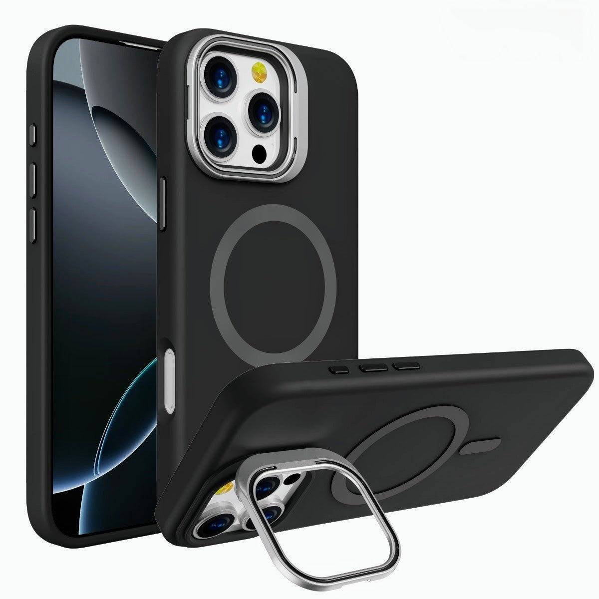 Matte Finish Premium Quality MagSafe Phone Case for iPhone & Samsung with Camera Stand