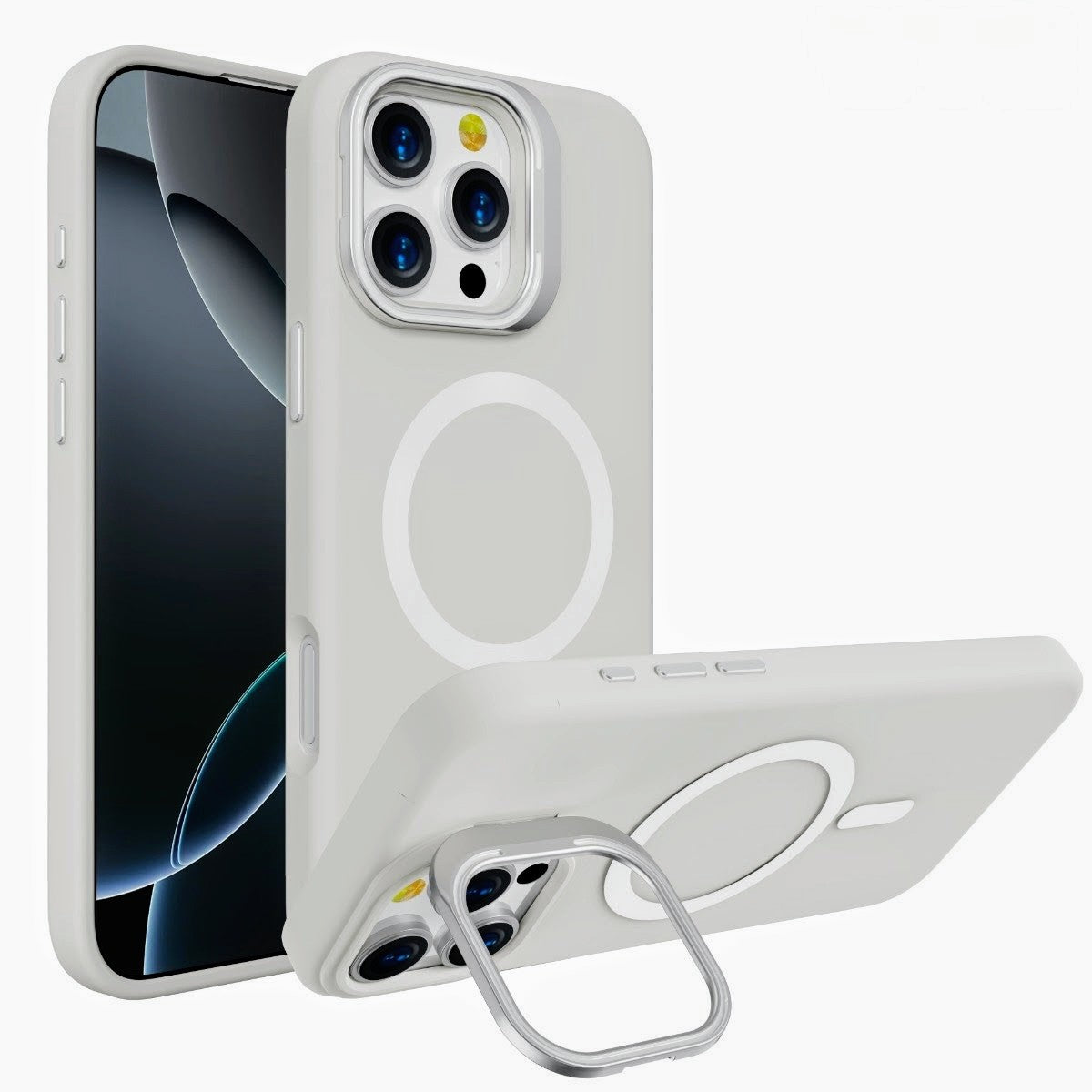 Matte Finish Premium Quality MagSafe Phone Case for iPhone & Samsung with Camera Stand