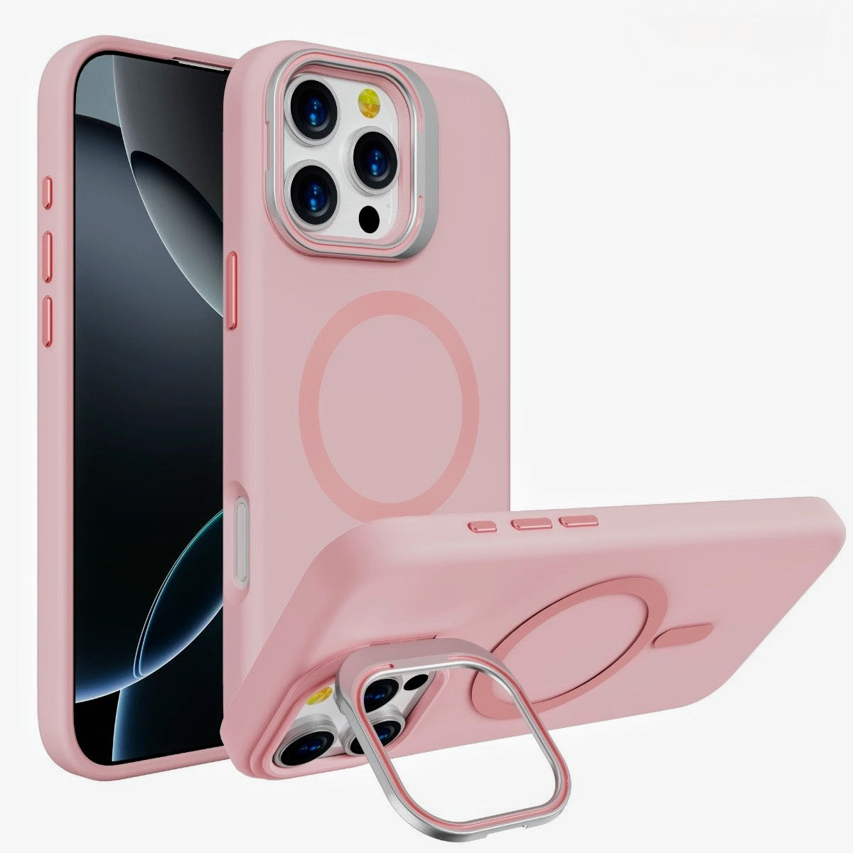 Matte Finish Premium Quality MagSafe Phone Case for iPhone & Samsung with Camera Stand